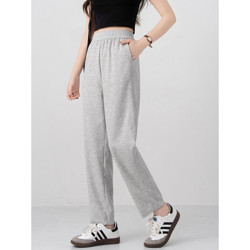 

Маленькие осенне-зимние маленькие брюки хлопок высокая посадка повседневные спортивные тонкие девятиточечные брюки с манжетами XL