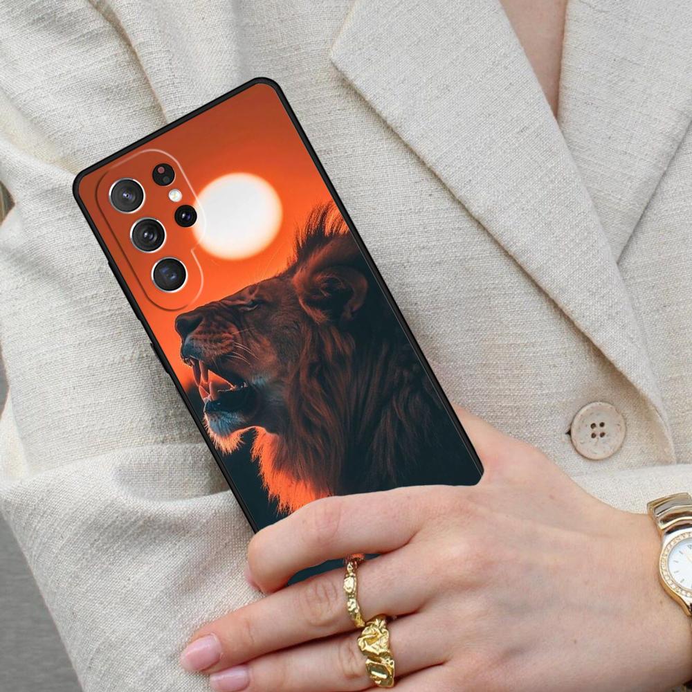 Ferocious Lion Cell Phone Case for Samsung Galaxy S26 Ultra S25 S24 S23 S22 S21 S20 Note10 Cover