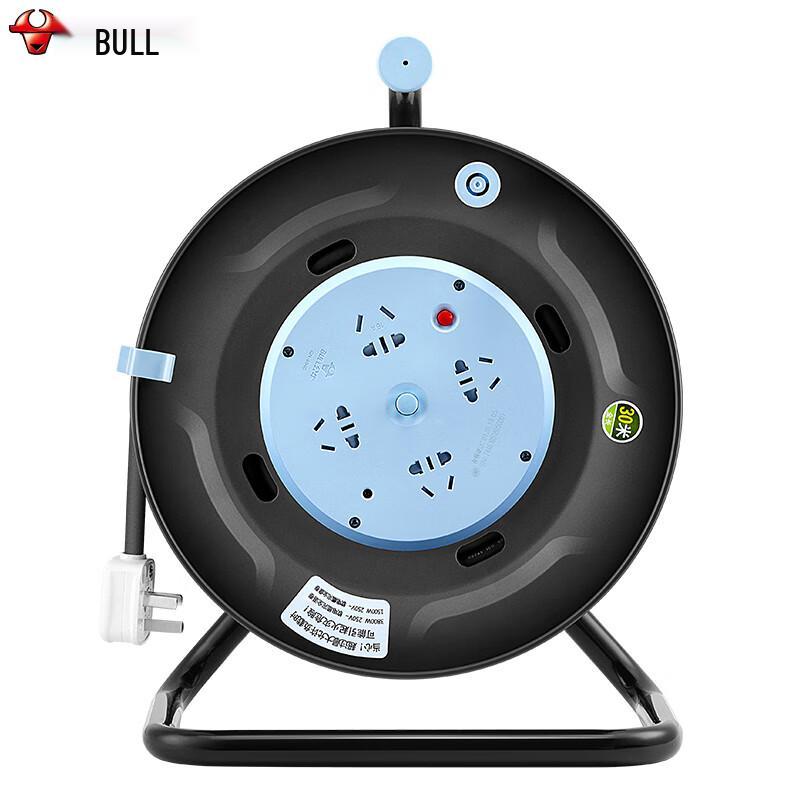 BULL Overheat Protection Cable Reel Power Strip CN Plug (adapter Included)