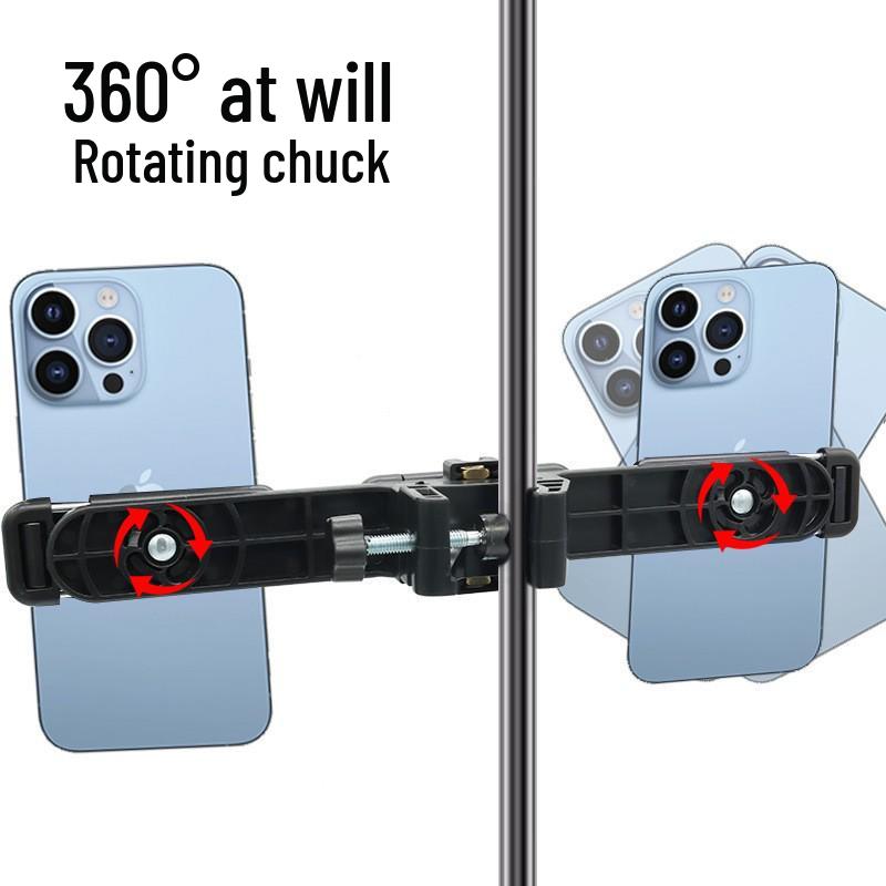 Multi-Functional Tripod for Mobile Phones with Three-Camera Mount and Live Streaming Capabilities