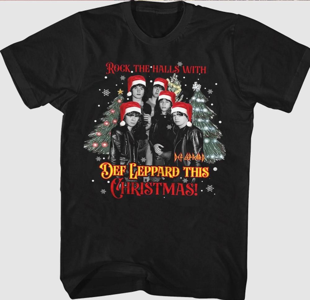 Vintage Def Leppard Christmas gift Cotton Unisex All Size T-Shirt 22D267 S