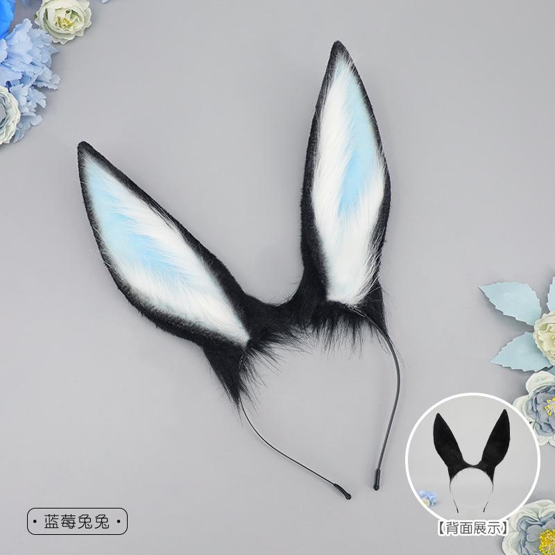 Daifa Internet celebrity cos props Comic Exhibition performance simulation animal ear rabbit headgear Gongsun Li rabbit ear headband KC accessories