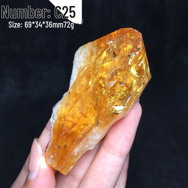 Бразильский Натуральный Цитрин Необработанный Камень Имбирно-Желтый Радужный Кристалл Минеральный Образец Домашний Декор Украшение