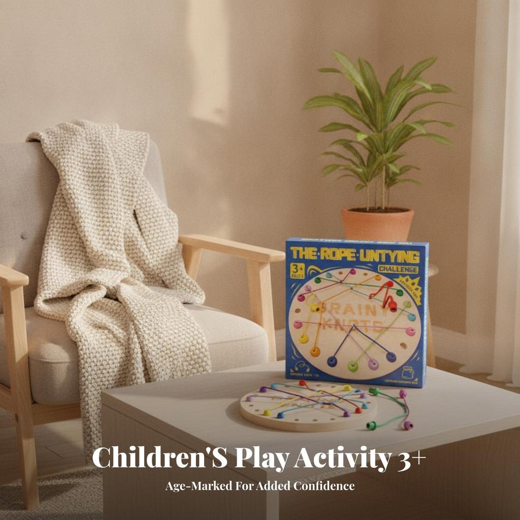 Rope Untangling Puzzle Looped Ends Game Colorful for Children