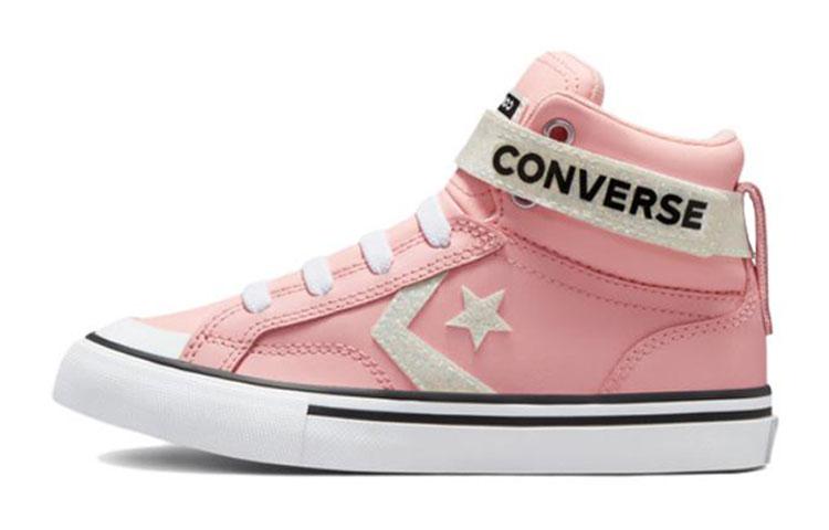 Converse Pro Blaze Strap Comfortable Abrasion Resistant High top Kids Canvas Shoes Unisex 672129C 30