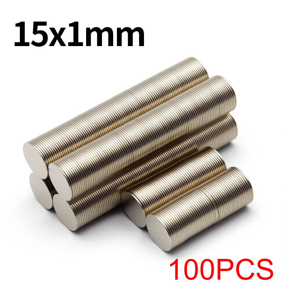15x1mm Super Strong Neodymium Magnet N35 NdfeB Permanent Magnetic imanes Round Powerful Magnets Refrigerator Magnet