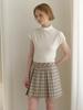 Ridge Haze Check Wrap Skirt