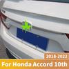 For Honda Accord 10th 2018   Stainless Steel Car Rear Trunk Protector Trim Cover Tail Box Door  Lid Sequin sticker