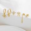 2PCS New Design Gold Color Star Dangle Earrings for Women Luxury Star Pendientes Earring  New In Y2k Jewelry Aretes De Mujer