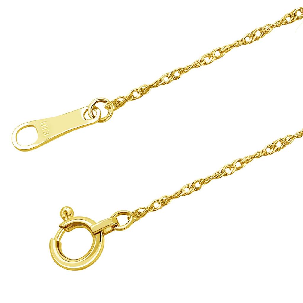 Lala Christie Necklace 18K Wire Diameter Width Approximately Length Chain, Screw, Gold, 0.21mm, 1.3mm, 40cm, Lc97-0043-yg-021-40