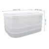 4 Layer Dumpling Storage Box with Lid Double Buckle Sealing Stackable Food Container for Kitchen Ref