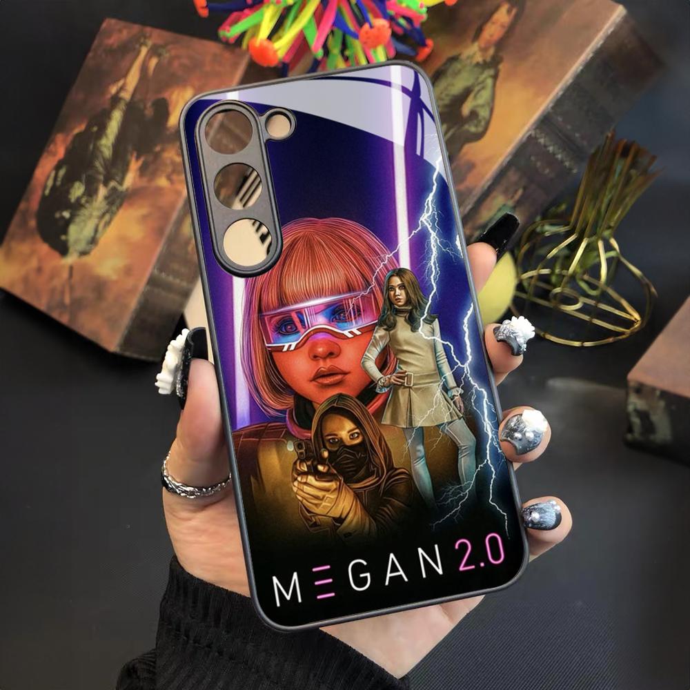 Megan Zeichenpuppe M3GAN Handyhülle Für Samsung Galaxy S26 S25 S24 S23 S22 S20 S21 Ultra Plus Fe Farbige Silberne Hülle