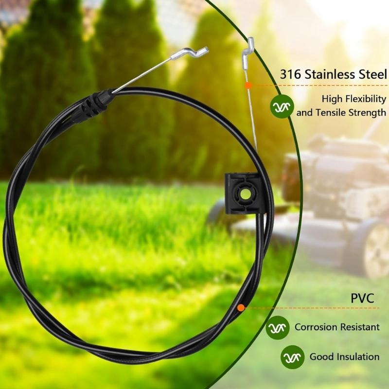 Corrosion Resistant Mower Brake Cable Suitable With Multiple Models Heavy Duty PVC Protection Brake Cable