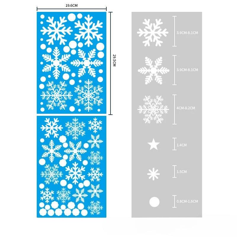 Weihnachtsspiegel-Aufkleber, Weihnachtsmann, Schneemann, Elch, Fensteraufkleber, Schneeflocke, Fensteraufkleber, Frohe Weihnachten, Frohes Neues Jahr 2025