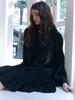 Fabric Seoul Smock Shirring Mini Dress_Black