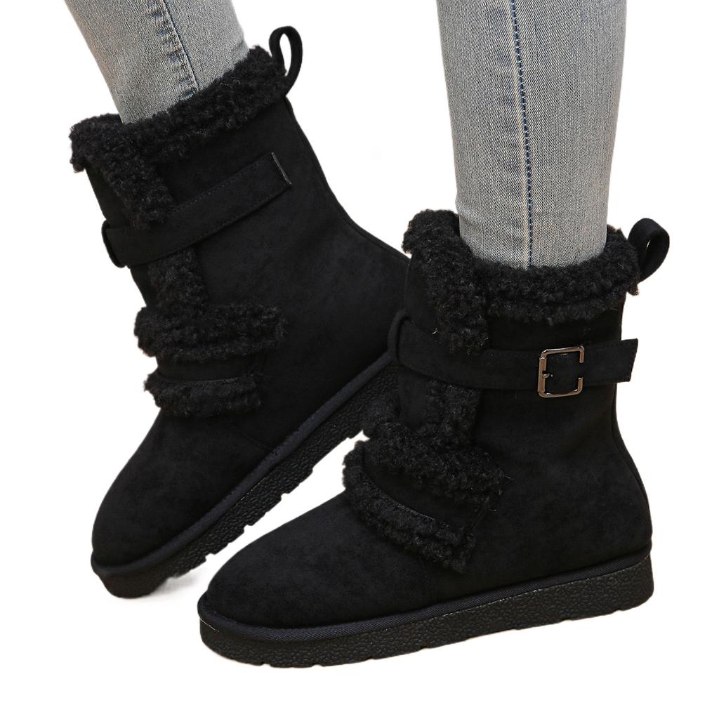 Fashion Boots Women Non Slip Waterproof Winter Snow Boots Platform Shoes for Women Warm Ankle Boots Cotton Padded Shoes Botas De Mujer