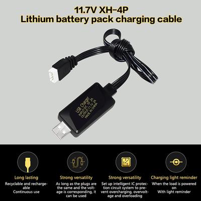 11.1V Li-Ion Battery Charger 3S Li-Ion Battery Balance With Protective Light Usb Charger