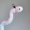 Cute Creative Snake Plush Toy Cartoon Small Pink Snake Soft Stuffed Doll Wristband Room Ornament  Year Mascot Decoration Gift
