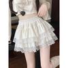 White ballet lace cake skirt female spring and summer thin sweet puffy skirt