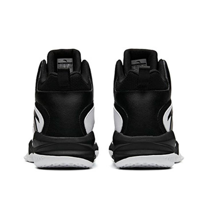 Anta Bastard Cushioning Slip Resistant Abrasion Resistant Mid top Vintage Basketball Shoes Men's White Black 91931109-2