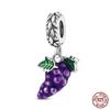 Fruit Food Charms Plata De Leyoriginal Strawberry Avocado Dessert Cake Charm Beads For Women Bracelet Accessory Diy Jewelry