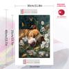 Pitbull and grassland Pattern  3pcs 100% Round Full Drill 5D DIY Diamond Painting Embroidery Cross Stitch Rhinestone Décor