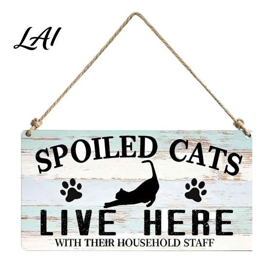 Rustic Pet Door Sign, House Wooden Home Decor Farmhouse Dog Wall Hanging Plaque, Country