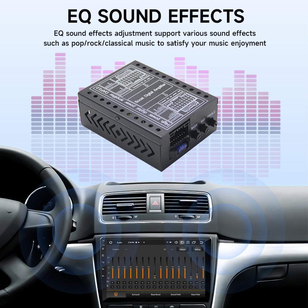 16 Pin Amplifier Box For Aftermarket Android Car Radio Stereo Navi Unit 4CH*50W
