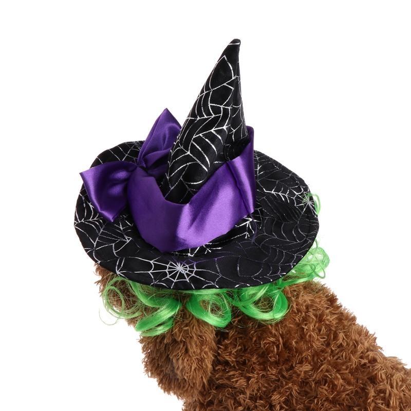 Halloween Witch Hat for Pet Dog Cats Funny Caps Party Cosplay Decoration Dress Up Accessories for Holiday Parties