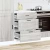 Porto Kitchen Base Cabinet Grey Sonoma Particleboard