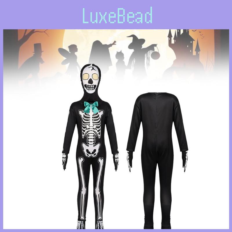 Stylish Kids Skeleton Grim Reaper Costume For Stage Performances And Halloween Gatherings