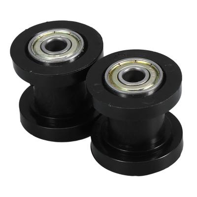 Ibasenice 2pcs Tendeur de chaîne Galet de chaîne Tendeur Roulement Roue Galet de guidage Patin de chaîne Roue de galet Chaîne de vélo