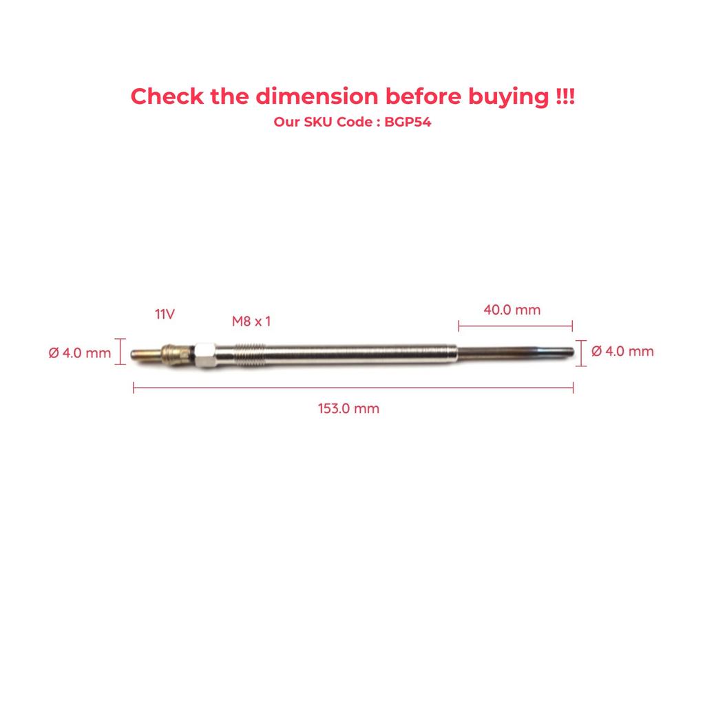 EGP54 1 Piece Heater Glow Plugs GX4153 0100276 003 for Iveco Citroen Peugeot Fiat 2.3 3.0 D