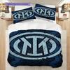 Inter Milan Football Emblem Three-piece set (1 * duvet cover + 2 * pillowcase, without core) Bedding set Christmas birthday gift Soft and comfortable