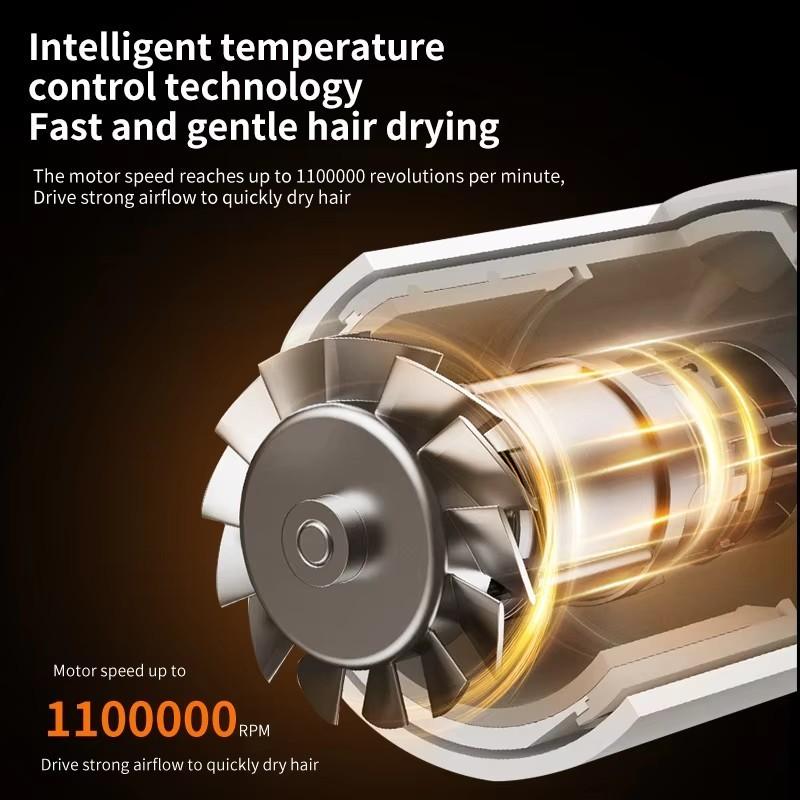 4 Nozzles Professional High Speed Ionic Hair Dryer 4 In 1 Supersonic Handheld Dryer Portable Negative Ion Hair Dryer