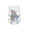 Festive Decor Santa Claus Christmas Wine Glass Snowman Tree Xmas Glass Cup Reindeer Printed 1D Patten Glassware Festive Winter