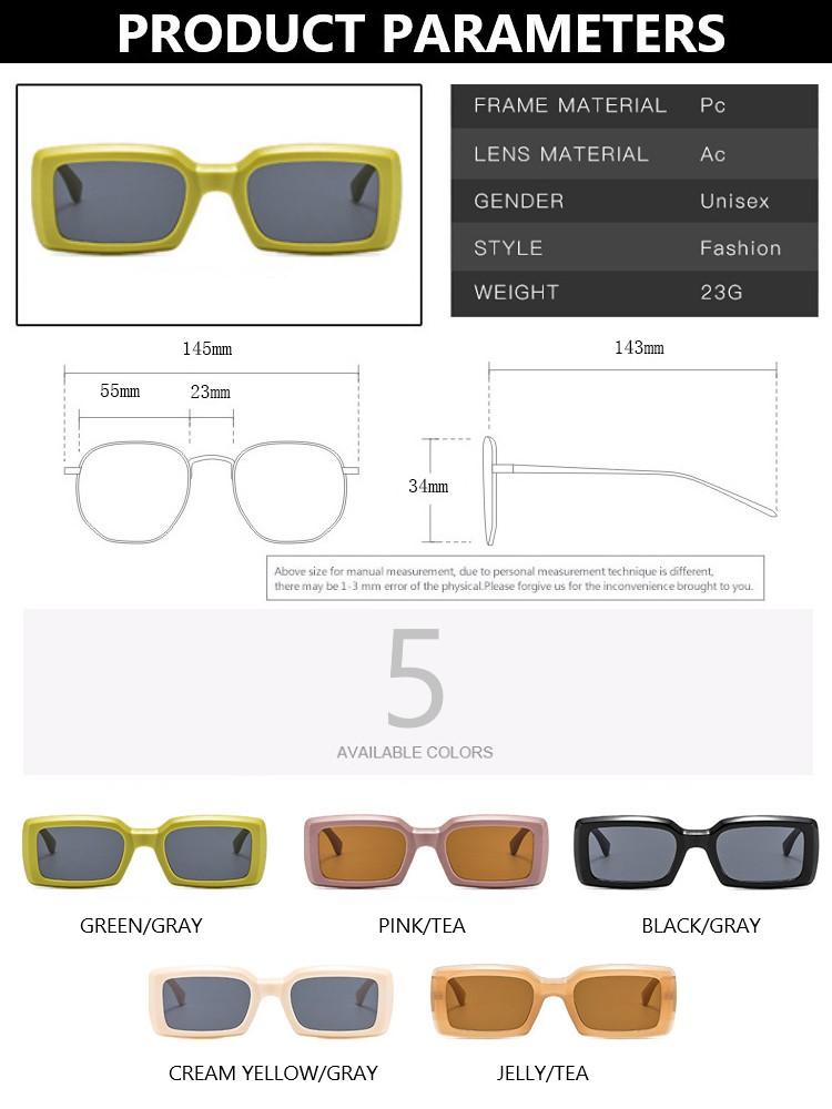 Pink Shades Women Small Sunglasses Black Fashion Square Vintage Retro Green Glasses Female Unisex Oculos Feminino