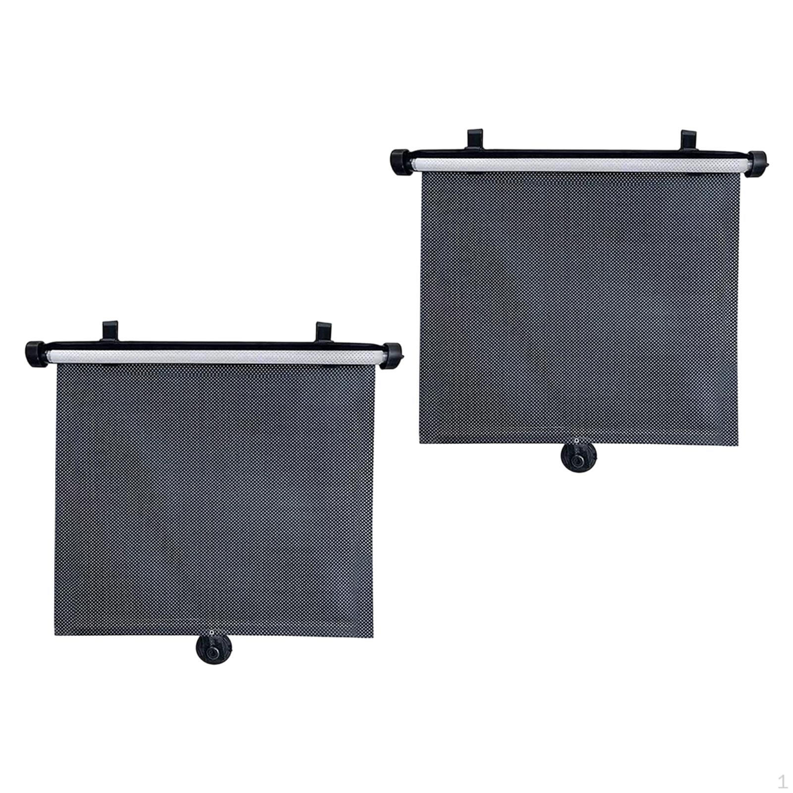 

2 шт. Роликовые шторки на боковые окна автомобиля Легко установить Аксессуары для салона с усиленной присоской