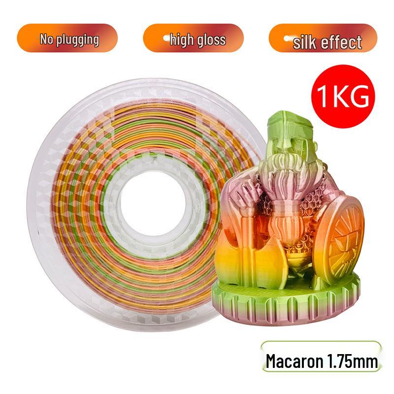Silk PLA Rainbow Gradient 3D Printer Filament, 1kg Spool, 1.75mm
