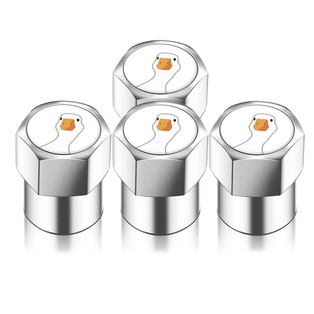 

4 шт. Универсальные DIY Для Милый Белый Утка Гусь Форма Колпачки Воздушных Клапанов Шин Колеса Автомобиля, Наклейки На Стебли Для Автомобилей Мотоциклов Авто Аксессуары Декор Подарок серебряный