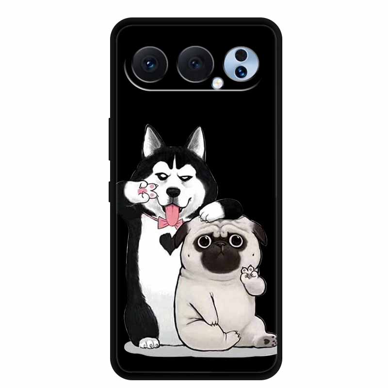 Black Silicone Case For Honor 500 Pro 5G Cases 6.55" Cartoon Animals Soft TPU Back Cover For Honor 500Pro 2025 Case Coque Fundas