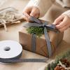 Plaid Ribbon with Polyester for Christmas Gift Wrapping, Crafts and Hair Bows, 1 45 m