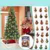 Christmas Countdown Calendar With Acrylic Chick Ornaments For Holiday Tree Decor