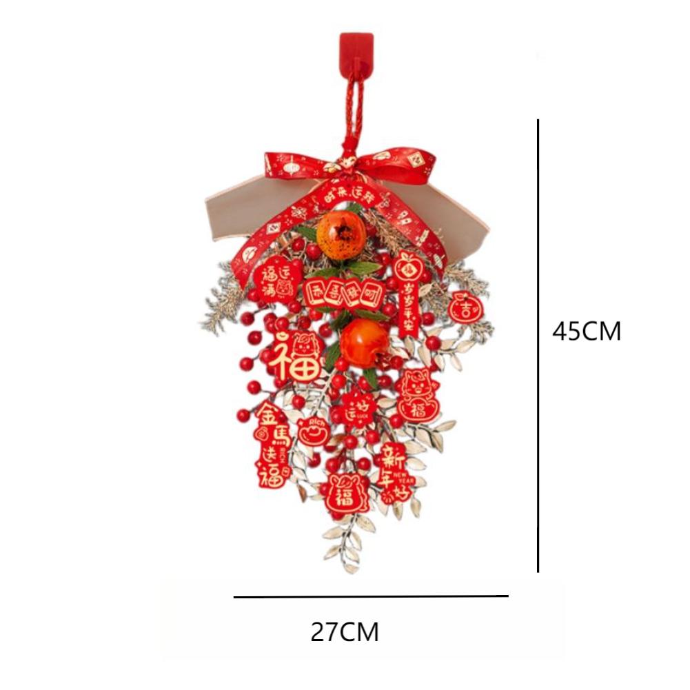 Door Hanging Decoration for Chinese New Year 2026 Horse Year Featuring Classic Cloth and Plastic Materials with Symbolic Motifs