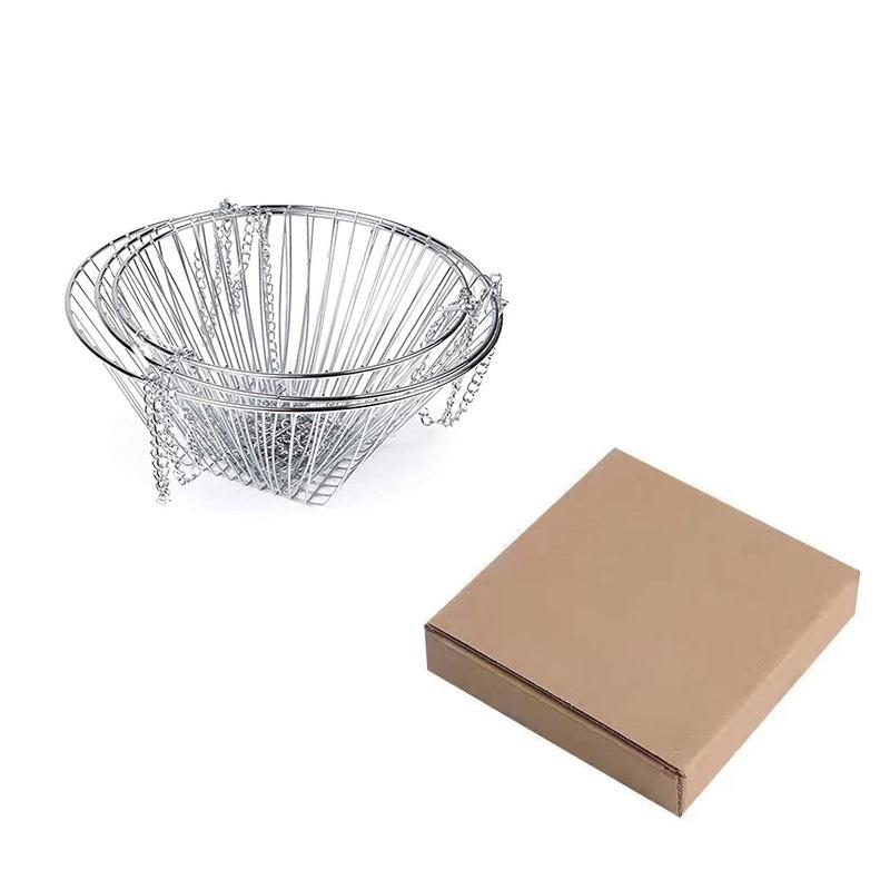 Wrought Iron Three-Tier Folding Fruit Storage Basket