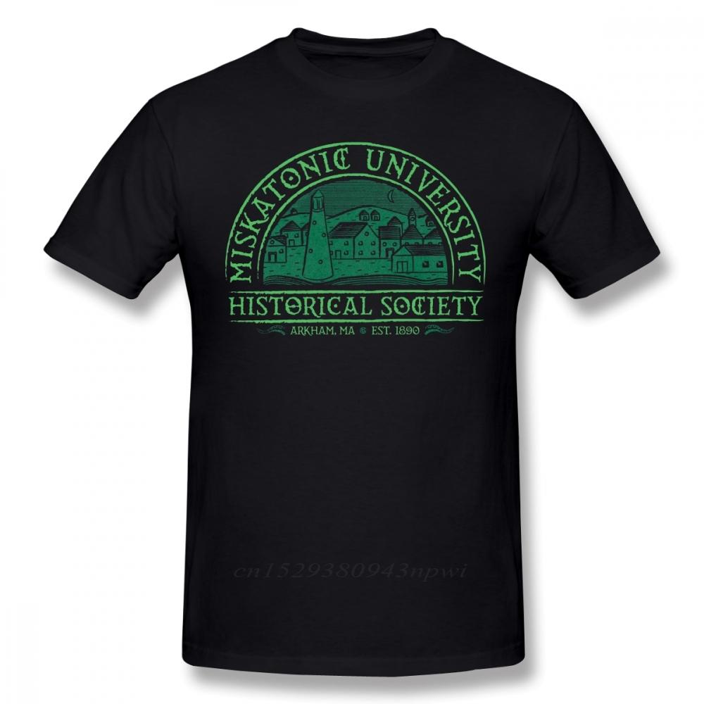 Arkham Horror T Shirt Miskatonic Historical Society TShirt Man Cotton Tee Shirt Cute Oversized Printed ShortSleeve Tshirt