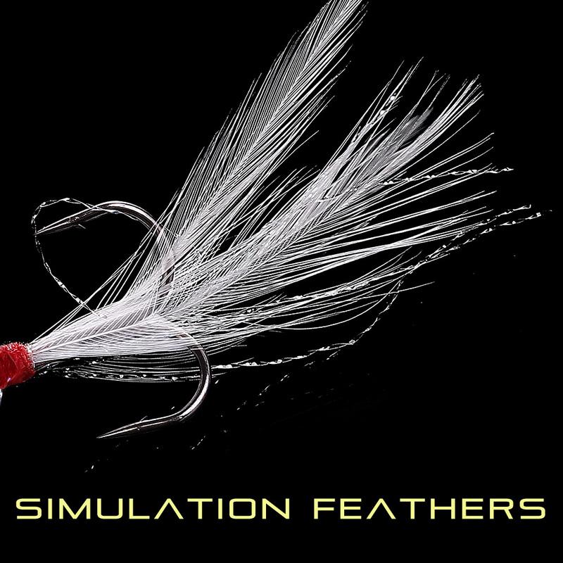 SOUGAYILANG 4pcs/Set VIB Baits 3.5 Inch 23g Fishing Hooks Spoon Hardbait Metal Fishing Lure for Bass