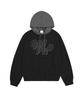 Contrast Logo Hoodie - Black