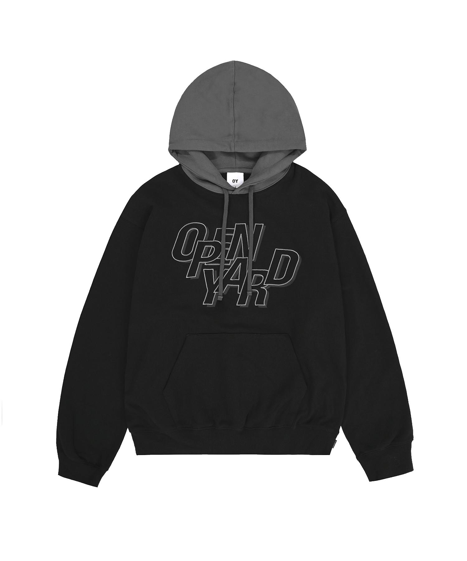 Oy Contrast Logo Hoodie - Black 0