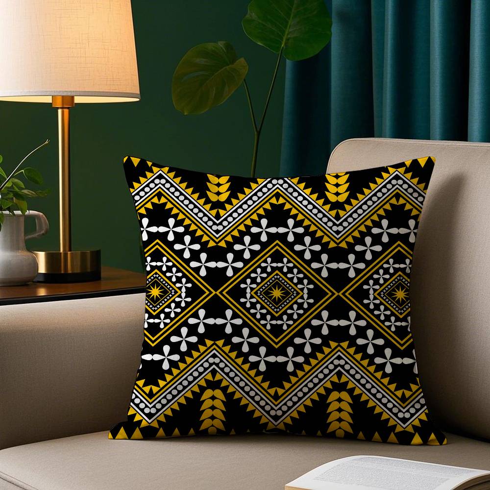 Samoan Tribe Samoa Totem Pillow Case Short Plush Print Cushion Cover Square Throw Pillow Covers Sofa Home Decor